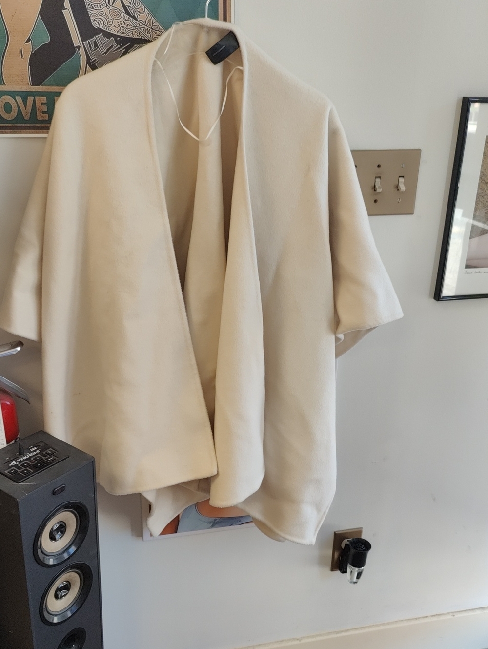 Zara Cream Open-Front Cape